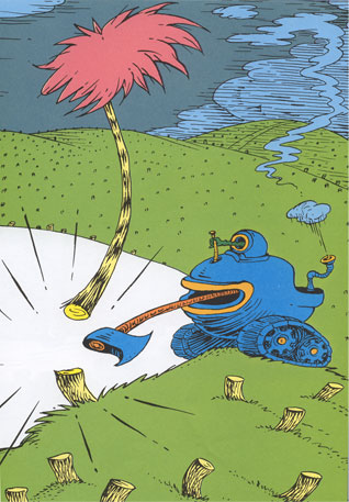 chopping truffula trees